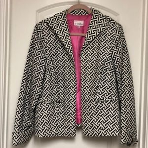 3 sisters jacket geo print